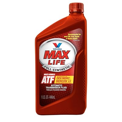 Valvoline MaxLife Full Synthetic Multi-Vehicle Automatic Transmission Fluid - 1 Quart, Case of 6; VV324-6PK