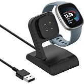 Charger Stand for Fitbit Versa 4/Versa 3/Sense 2/Sense Smart Watch | Replacment Charging Dock with 3.3ft USB Cable Cord for Fitbit Versa 4/3, Sense 2/1