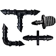 Orbit 67431 1/4" Barb 30-Piece Drip Irrigation, Drip Fitting Assortment, 10 Couplings, 10 Plugs, 5 Tees, and 5 Elbows