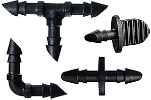 Orbit 67431 1/4" Barb 30-Piece Drip Irrigation, Drip Fitting Assortment, 10 Couplings, 10 Plugs, 5 Tees, and 5 Elbows