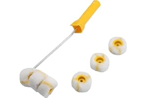 KUPOO Pipe Paint Roller with Frame, Pipe Painter Refill, Smart Roller Kit for Painting Pipes, Tubepoles, Steel bar, and Curved Surfaces