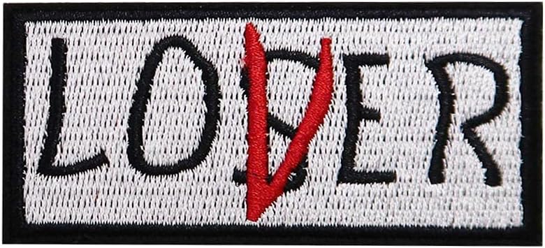 Mixed Media - Loser Lover Black Comedy Embroidered Iron On Patch Funny Gift