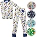 PLove Kids Two-Piece Organic Cotton Pajamas Little Boys Toddler PJS Pants Shirt