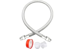 MAIGOO 40" x 3/4" universal compressor jumper hose，Industrial Grade Compressor Jumper hose 450 PSI &750°F With Two 3/4" Male Adapters (Both Sides Fittings Rotate Freely)