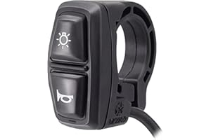CSBST 12-72V Universal Ebike Light and Horn Switch 2 in 1 Electric Bike Scooter Light Switch Motorcycle Button 7/8'' Motorcycle Headlights Horn Turn ON/Off Control Switches DK226