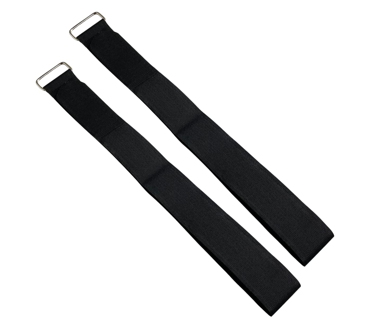 Pack of 2 Heavy Duty Metal Buckle Hook and Loop Strap Fastener Cable Ties re-usable Straps (6cmx70cm)