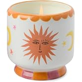 Paddywax A Dopo Scented Candle, Sun, Orange Blossom, 8 oz | Hand Painted Ceramic Vessel, Luxury Artisan Soy Wax Candle, Decorative Home Decor Gift