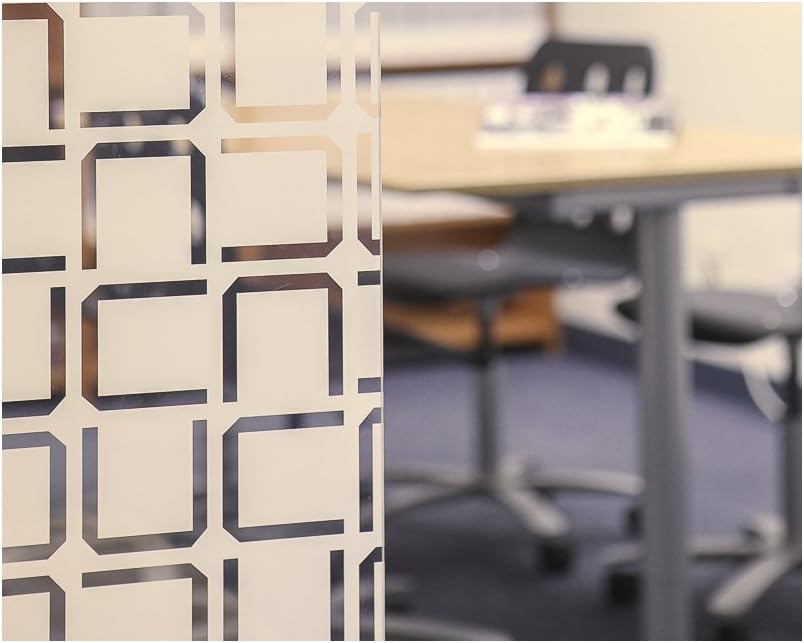 Geo Window Films (LV-M5078 White Maze 50" x 78" Decorative Window Film