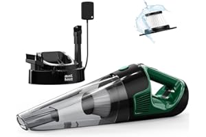 Minthouz Cordless Handheld Vacuum Cleaner - Strong Suction Car Vacuum with 120W Motor, Portable Hand Vacuum with 20-30 Mins Runtime, 2-in-1 Charging Dock, LED Light for Car, Home & Office Cleaning