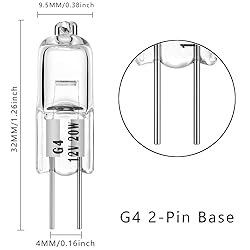 AHEVO G4 Halogen T3 20 Watt 280lm G4 Bi-Pin Bulb