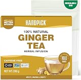 HANDPICK Ginger Tea Bags 100 Count Non GMO Pure Ingredients