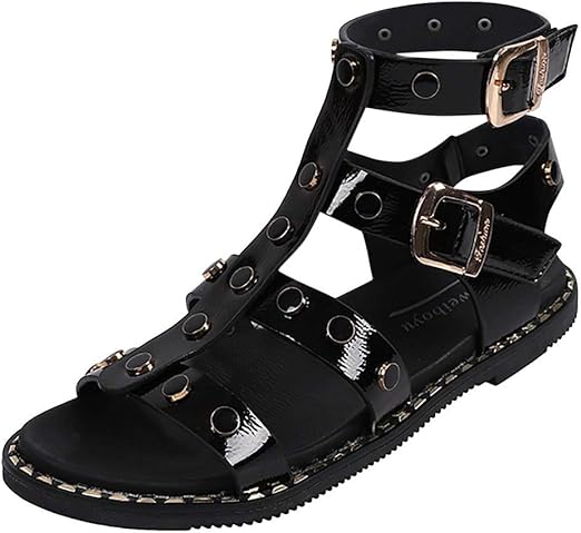 amazon black flat sandals