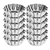 Menax – Individuele Aluminium Gekrulde Custardschaal – Set van 12 – Roestvrij Staal – Mini-Taartvorm – Vormpjes voor…