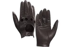Harssidanzar Leather Driving Gloves For Women's,Summer Lambskin Unlined Ladies Driving Gloves GL009