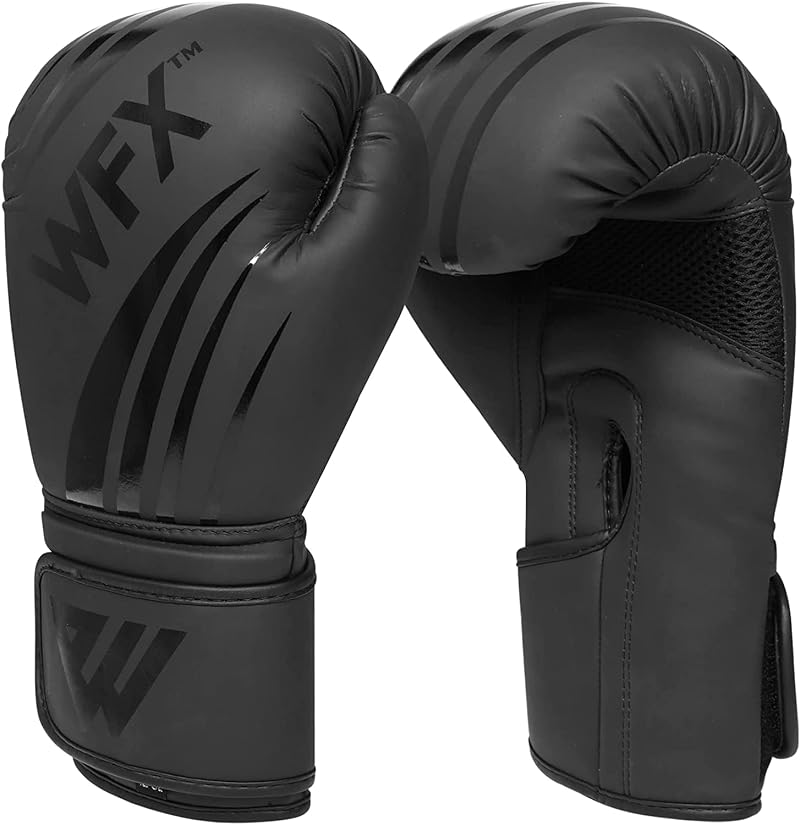 WFX Leather Boxing Gloves 14 oz Professional MMA Sparring Muay Thai Kickboxing