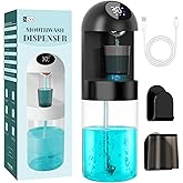 Automatic Mouthwash Dispenser for Bathroom 20.29 oz, Wall-Mounted Electric Mouth Wash Dispensers with 2 Magnetic Cups, 4 Dispensing Modes for Kids Family Couple Use (Black)