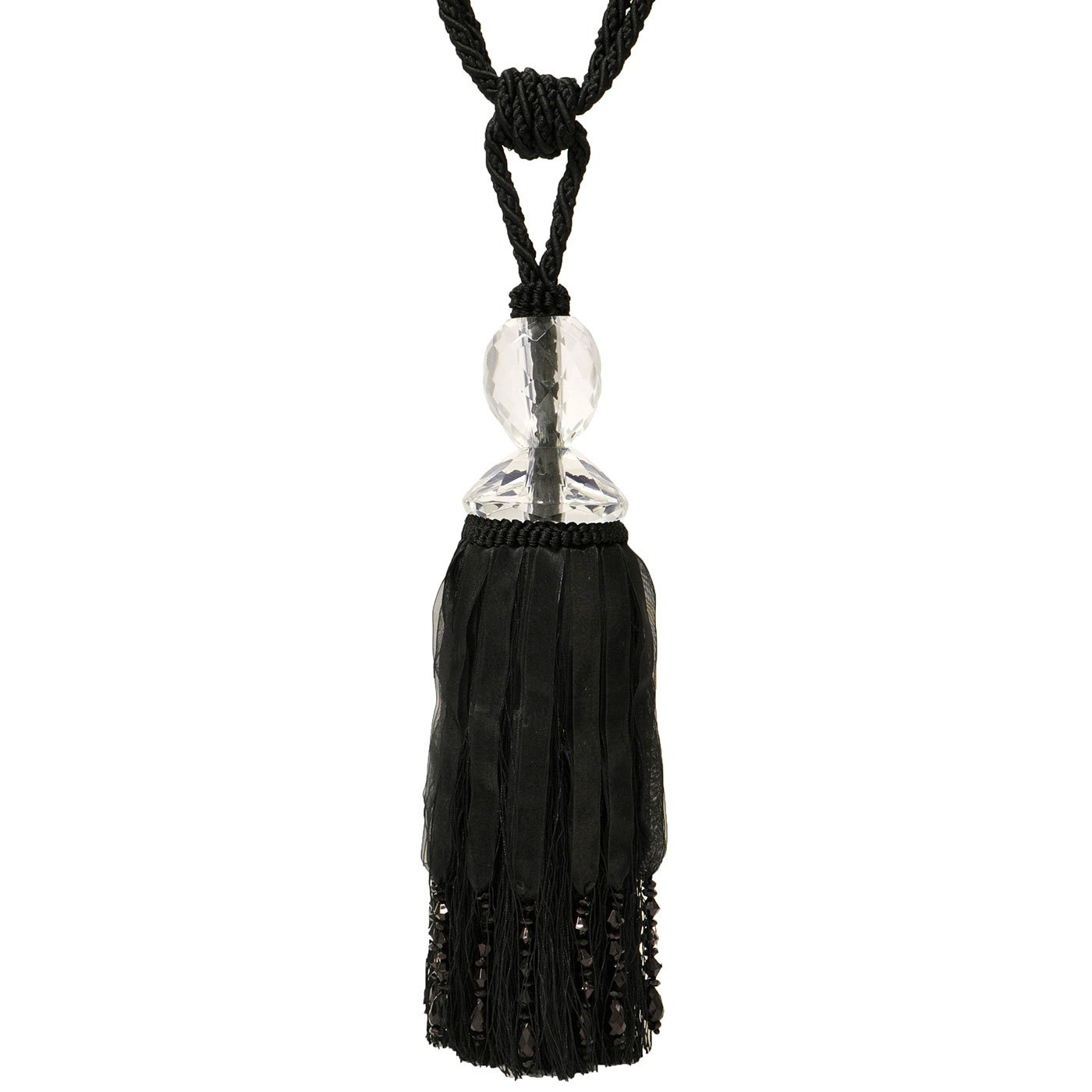 Riva Paoletti Savoy Black Tie Backs, One Size, Polyester