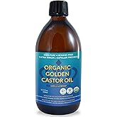 QUEEN OF THE THRONES Organic Golden Castor Oil - (16.9oz) | 100% Pure & Expeller-Pressed for Hair, Skin & Digestion | Hexane 