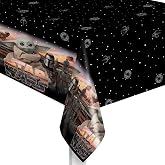 Unique Multicolor Plastic Mandalorian The Child Rectangular Table Cover (54" x 84") 1 Count - Perfect for Parties, Celebrations &amp; Everyday Use
