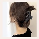 Esteopt Large Plastic Hair Claw Clips Non-Slip Strong Hold for Thick Hair Black view 3