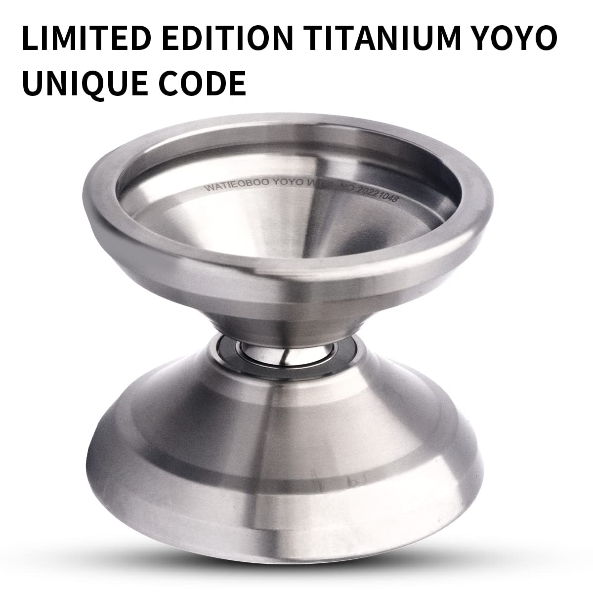 WATIEOBOO Ti Yo-Yo Professional Aviation-Grade Titanium Alloy Metal Yoyo Unresponsive Titanium Metal Yoyo for Adults Intermediate-Advanced Players with High-Precision Bearings-ModelWT-01