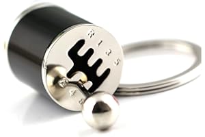 maycom Creative Auto Part Model Gear Box Keychain Six-speed Manual Transmission Shift Lever Keyring Key Chain Ring Keyrings Keyfob (Black)