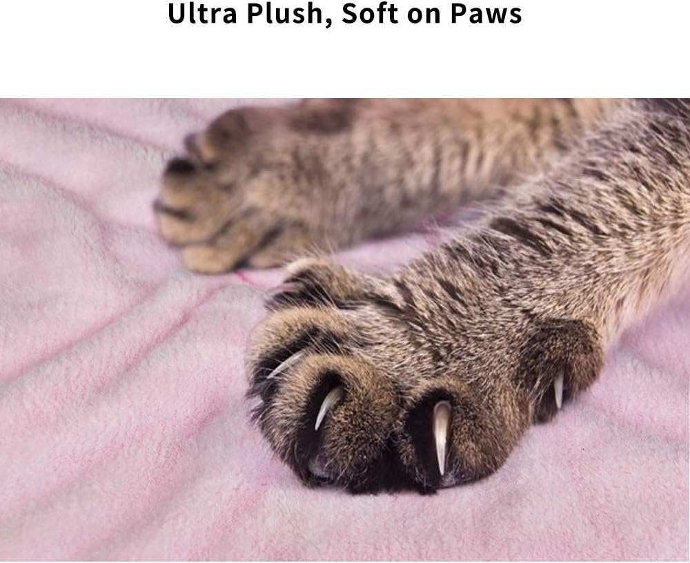 YUNNARL Furry Cat Bed/Mat (Convertible) Self-Warming Cat Mat Light Weight Fur Pet Bed for Cats, Puppy Cat Bed Mat Machine Washable Puppy Bed Best for Indoor Cats Houses, Floor, Car Back Seat Pink : Pet Supplies