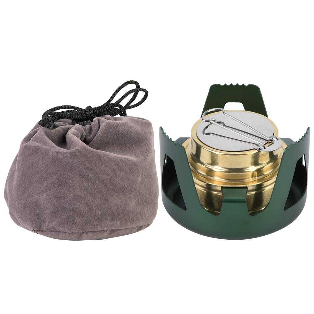 Nikou Alcohol Stove-Mini Portable Alcohol Burners Ultralight for Outdoor Cooking(Green)