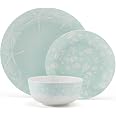 Pfaltzgraff Chateau 12-Piece Melamine Dinnerware Set – Shatterproof Outdoor Dishes For 4, White - View #3