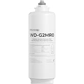 Waterdrop G2MRO Filter, Replacement for G2/G2MNR 400 GPD RO System | 2-Year Lifetime, Under-Sink Reverse Osmosis Water Filter, Long Lifespan, High Capacity, Easy Replacement