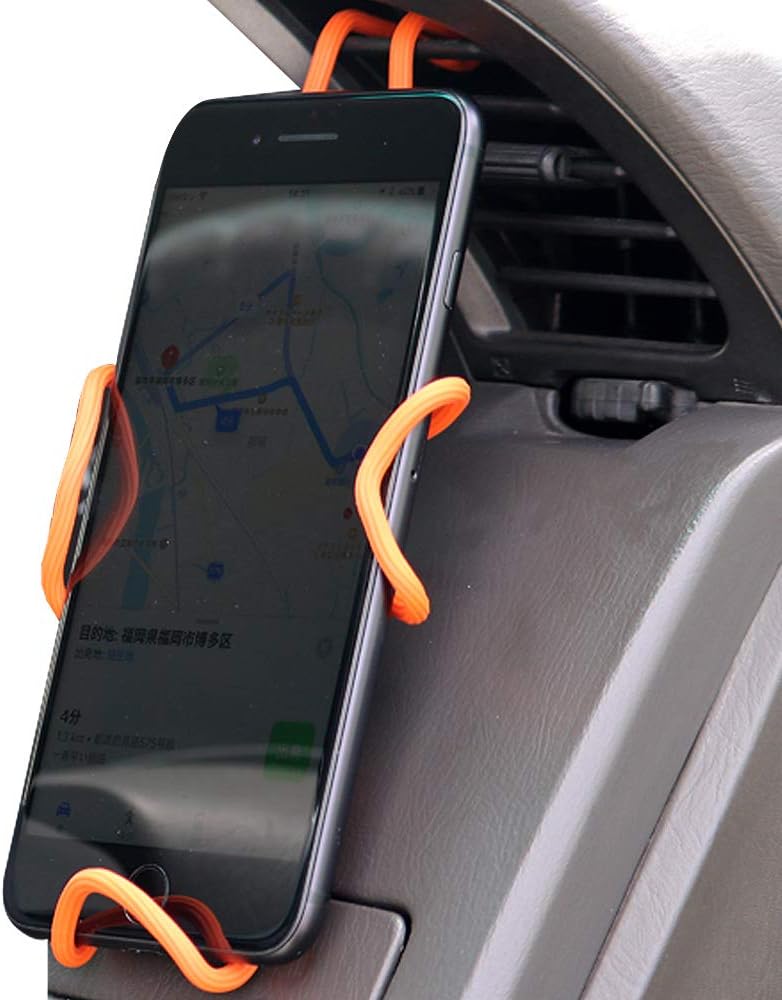FLE HOLDER Universal Flexible Phone Holder Stand Portable Grip Multi-Function for Cell Phone, Smartphones, iPhone - Orange