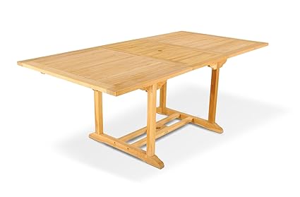 SAM Gartentisch Caracas, Ausziehtisch aus Teak-Holz, massiver Holztisch bis 200 cm Länge, für Balkon, Terrasse oder Garten
