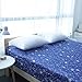 BuLuTu Deep Pocket Fitted Sheet Twin Cotton Purple-Premium Soft,Breathable,Durable,Comfortable,Starry Sky Print Single Bed Fitted Sheet Only 1 Piece,NO Pillowcases