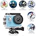 YUNTAB Sport Action Camera Vlog DV, HD 1080P 2.0 inch, 5MP, 120 Degree Wide-Angle, 30m Underwater Waterproof Camcorder(Blue)