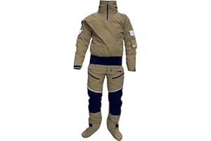 DRRYFSH Dry Suits for Men in Cold Water Water Rescue Suit with Detachable Hood for Whitewater Canyoneering Kayaking Exploring