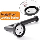 HITSLAM Black Wall Mounted Toilet Roll Holder SUS 304 Stainless Steel 2 Pack view 6