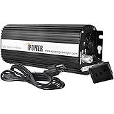 iPower GLBLST1000D Horticulture 1000 Watt Digital Dimmable Electronic Ballast for Hydroponics HPS MH Grow Light, Black