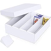 Trading Card Storage Box, 3200 Count Cardboard Storage Box with Divider for Sports, Tcg, Mtg Card(1 Pack)