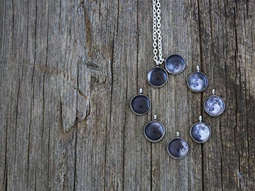 Personal Birth Moon, Custom Birth Moon Necklace, Two Moon Phases, Personalized Birthday, His and Hers, Lovers Necklace, BFF, Siblings