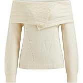 CIDER Off Shoulder Knit Sweater Women's Casual Going Out Pullover Sweater