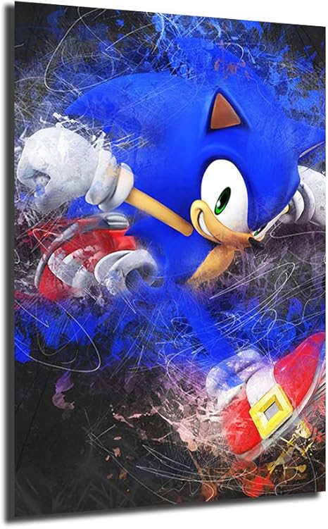 Get Amazon Com Firedeer Sonic Hedgehog Game Poster On Canvas Bedroom Free HD Wallpaper Amazon Com Firedeer Sonic Hedgehog Game Poster On Canvas Bedroom For Android