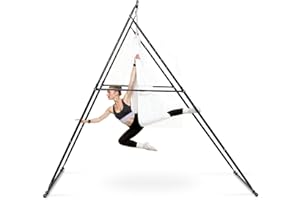 VEVOR Yoga Stand Frame, Max 440.9 lbs Load Swing Stand, Triangular Structure Aerial Rig, Aerial Silk Stands with EVA Foam & 6