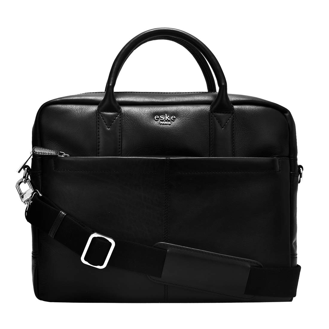 eske Magnus Men's Genuine Leather Office Laptop Bag with Shoulder Strap