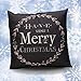 Sankuwen Home Decoration Christmas Pillow Cushion Cover (Christmas Black)