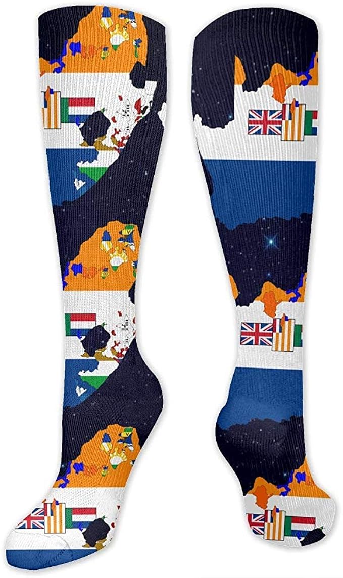 Compression Socks Old South African Flag Outdoor Knee High Sport