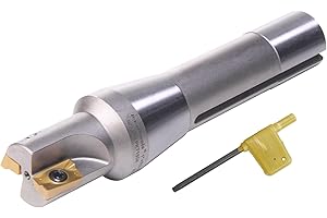 Jerax tools R8 Shank Indexable 1" End Mill, 1" Diameter 90 Degree High Speed Milling Cutter with Replaceable Carbide Insert