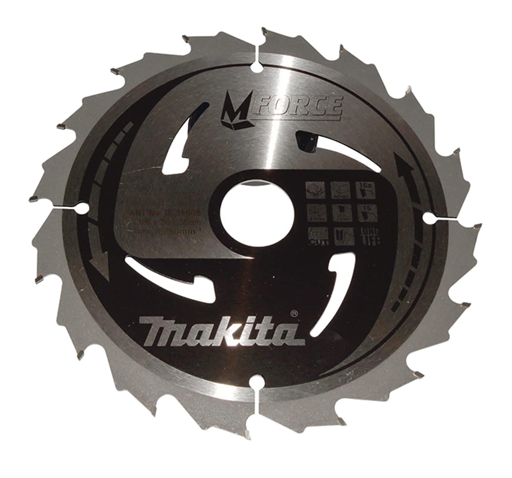 Makita B-31968 MForce Saw Blade 185x30x16T