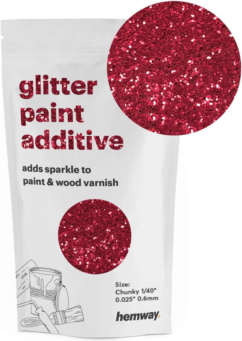 Hemway Glitter Paint Additive Chunky 1/40" 0.6mm Emulsion Water Based