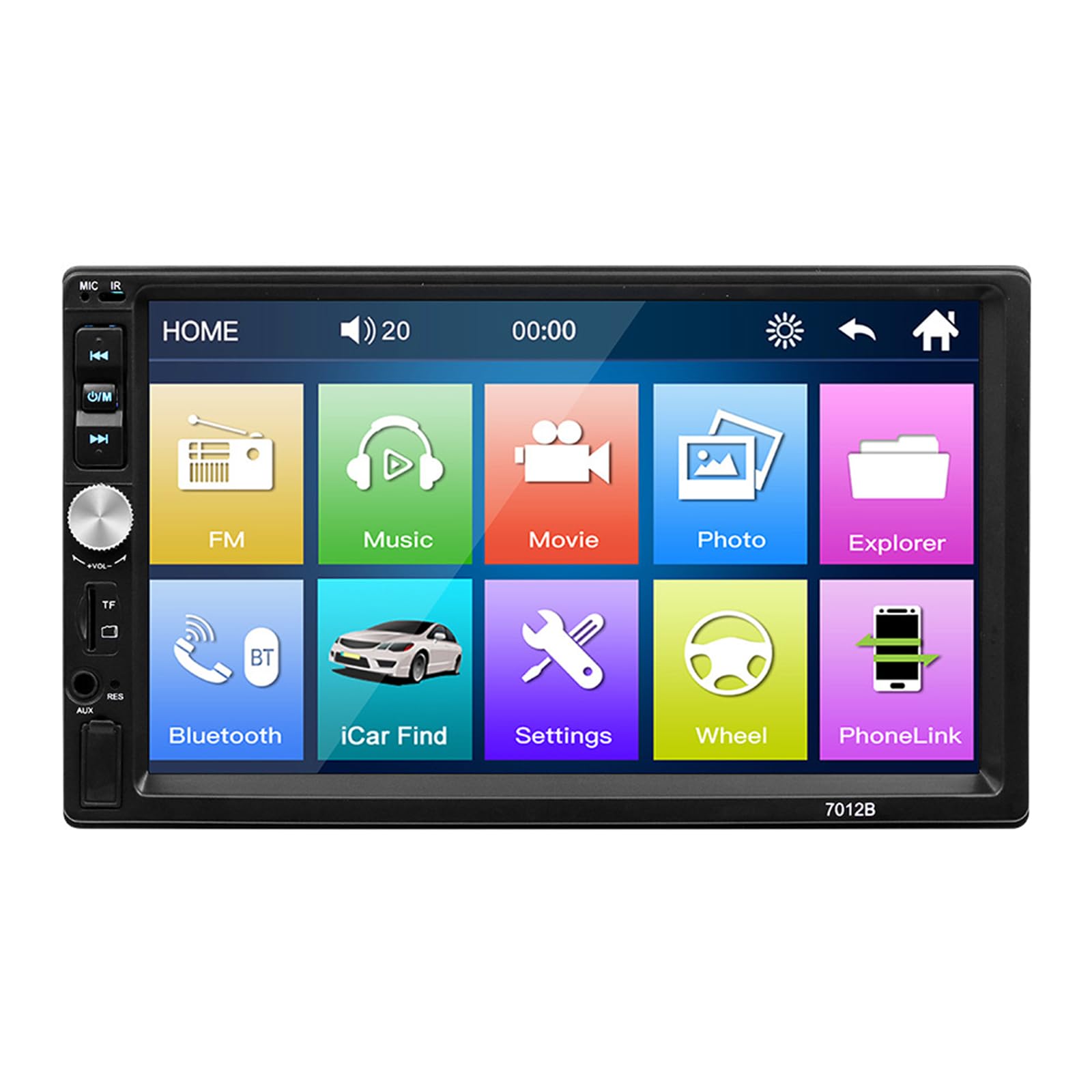 GOFORJUMP Autoradio 7012B 2 Din General Car Models 7'' inch LCD Touch Screen Car Radio Player Bluetooth Car Audio Support Rear View Camera