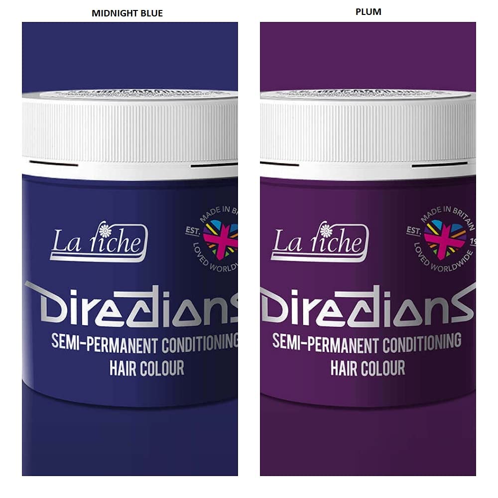 La Riche Directions Colour Hair Dye Combo (x1 Plum and x1 Midnight Blue)